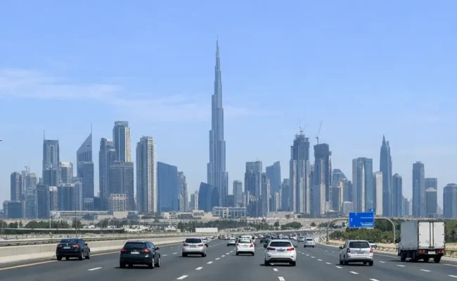 Dubai city view during a six emirates tour