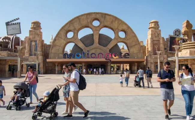 MOTIONGATE Dubai entrance plaza view