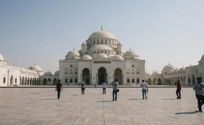 Sharjah city tour Al Qasba canal waterfront view